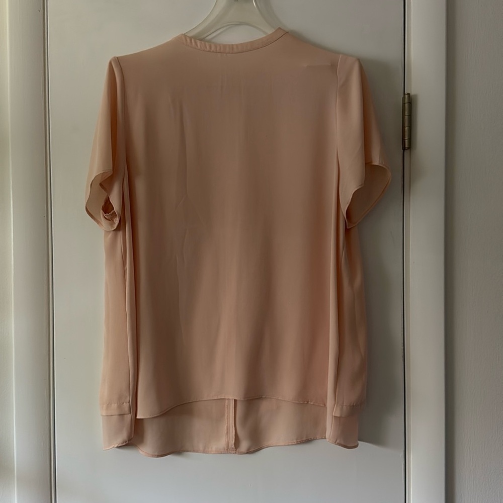 Oak and Fort Short Sleave blouse with back cape - M